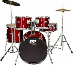 PP World Percussions 5PC Fusion Kit PP220WR Wine Red