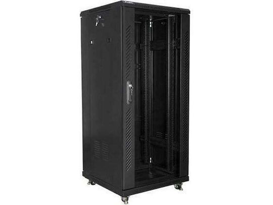 Lanberg Boden Rack-Schrank 27U 60x60x138.1cm Schwarz FF01-6627-12B