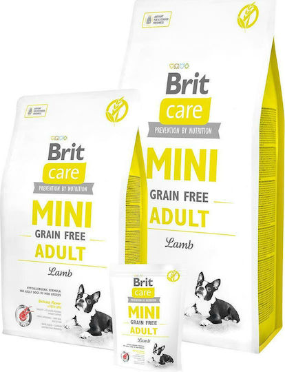 Brit Care Mini Grain Free Adult 2kg Dry Food Grain-Free & Gluten-Free for Adult Small Breed Dogs with Lamb