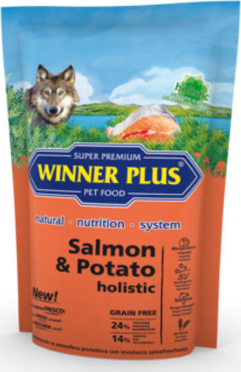 Winner Plus Adult Holistic 2kg Dry Food for Dogs Grain Free with and with Potatoes / Salmon