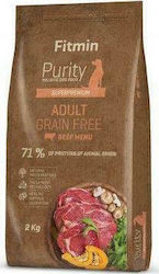 Fitmin Purity Adult 2kg Trockenfutter ohne Getreide für erwachsene Hunde mit Kalb Erwachsene getreidefrei