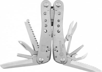 Ganzo Multitool G201 Multi-tool Silver with Blade made of Steel in Sheath