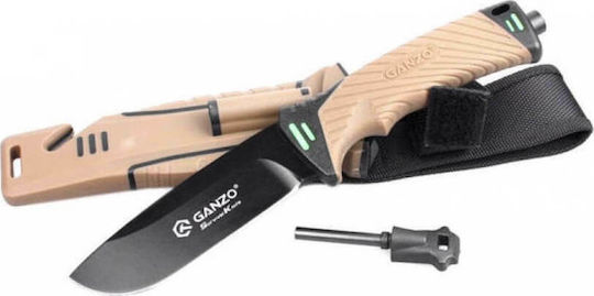 Ganzo Survival G8012 Μαχαίρι Επιβίωσης Ganzo Coyote σε Θήκη