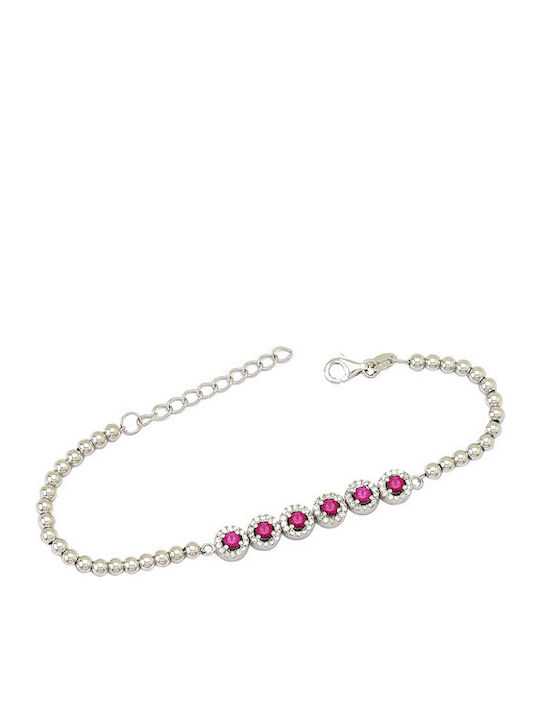 Silver bracelet 925 with cubic zirconia