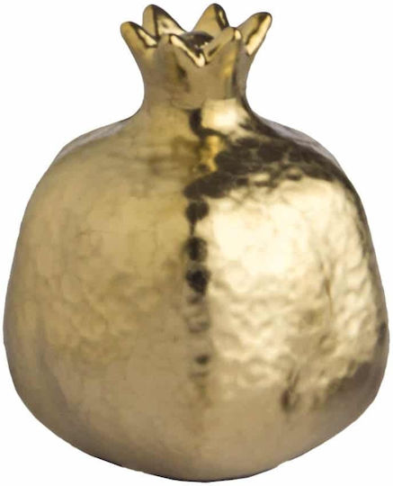 JK Home Decoration Tabletop Lucky Charm Pomegranate Gold Ceramic 11x12cm 1pcs
