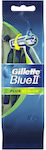 Gillette Blue II Plus Slalom Ξυραφάκια μιας Χρήσης με 2 Λεπίδες και Λιπαντική Ταινία 4τμχ