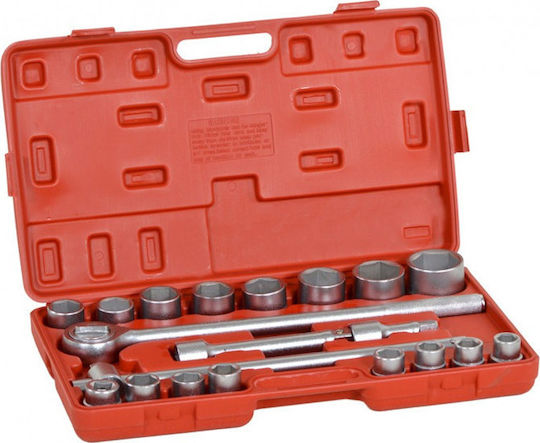 Kraft & Dele Set Chei Tubulare și Chei Cu Clichet 3\4" 21 Bucăți