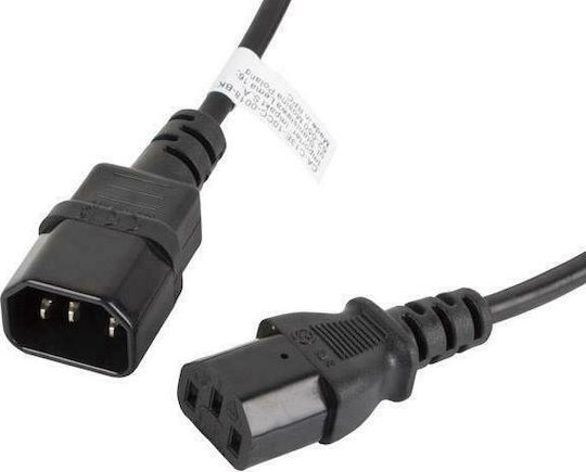 Lanberg IEC C13 - IEC C14 Cable 1.8m Black (CA-C13E-10CC-0018-BK)