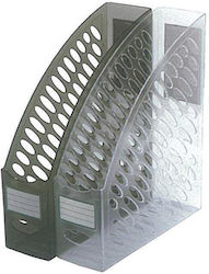Ark Suport pentru Reviste de Arhivă Plastic Gri 30x8x25cm.