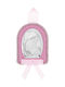 Prince Silvero Heilige Ikone Kinder Amulett mit der Jungfrau Maria Pink aus Silber MA-D902-R