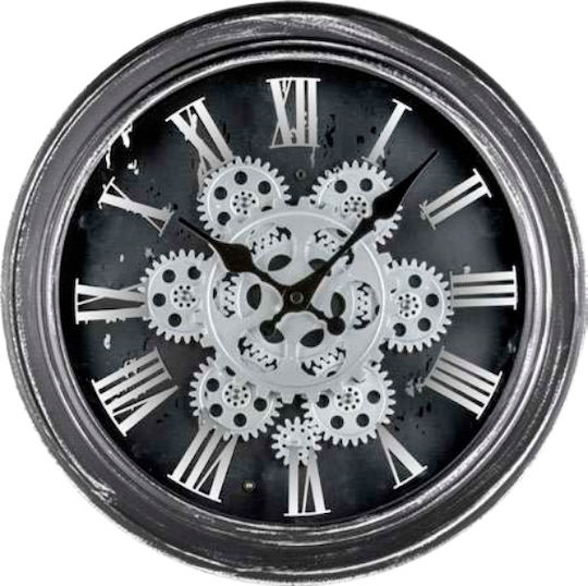 Justaminute Antikes Wanduhr Metallisch Black Ø33cm