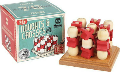 Mensa 3D Noughts & Crosses Wooden Riddle for 4+ Years IQ-1033