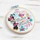 Christening Favor with Decoration Canvas Minnie Bloom made of Wood