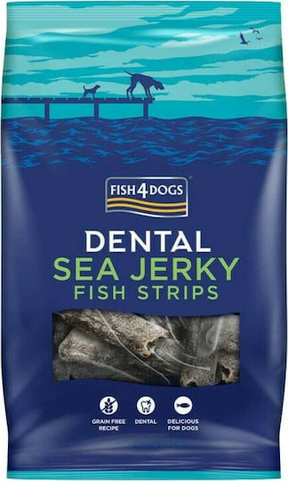 Fish4Dogs Dental Sea Jerky Strips Λιχουδιά για Σκύλους κατά της Πέτρας & Πλάκας 100gr