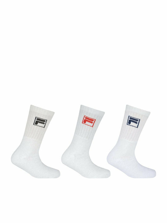 FILA Athletic Kids' Long Socks White 3 Pairs