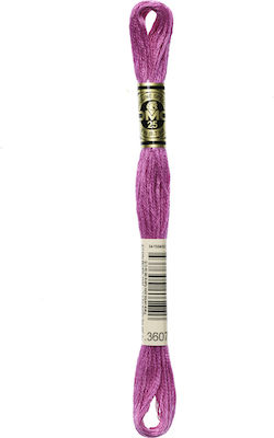 DMC Thread Embroidery Μουλινέ 117 Cotton in Pink color 8m Plum Light