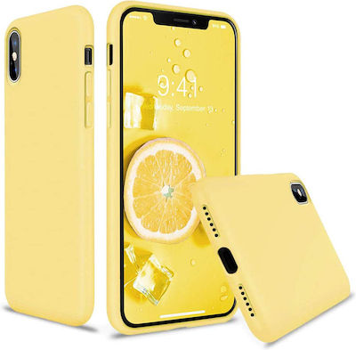 Sonique Liquid Coperta din spate Silicon Galben (iPhone X / XS) 46-61688