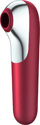 Satisfyer Dual Love Vibe & Sucker with Air Pulse Αναρροφητής Αιδοίου με Δόνηση Red