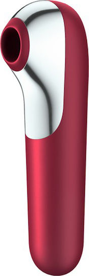 Satisfyer Dual Love Vibe & Sucker with Air Pulse Аспиратор Вагина с вибрация Red 1бр