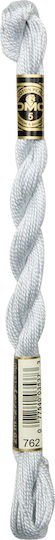 DMC Thread Embroidery Mouline Cotton Perle 115 No5 Cotton in Silver color 25m
