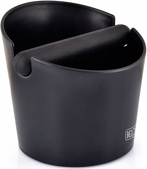 Belogia Knock Box Container from Silicone and Plastic 15x15x15cm Black