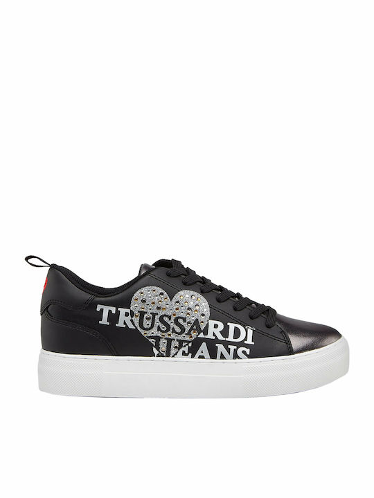 Damen Flatforms Sneakers Schwarz