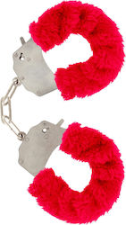 ToyJoy Furry Fun Cuffs Handcuffs in Red Color