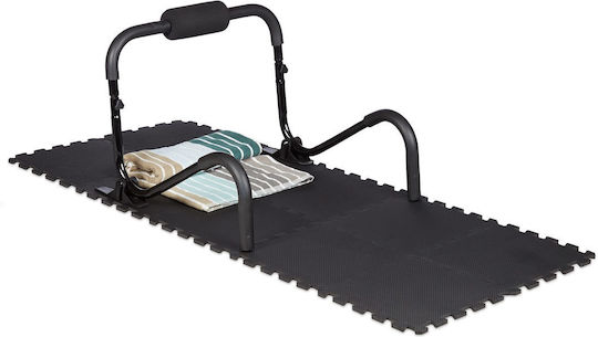 Relaxdays Gymnastikmatten Puzzle Gymnastikmatten Schwarz 30x30x30cm 24 Stück