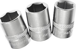 Benman Socket Hex with Square Drive 1/4" Diameter 12mm