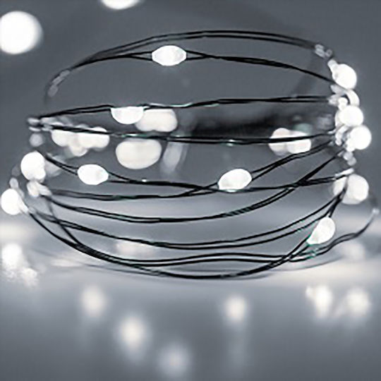100 Lights LED 10m. Cold White in String 1pcs