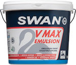 Swan V Max Emulsion Пластмасов Боя за Вътрешен Употреба 9лт