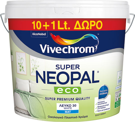 Vivechrom Super Neopal Eco Πλαστικό Χρώμα Οικολογικό για Εσωτερική Χρήση 11lt