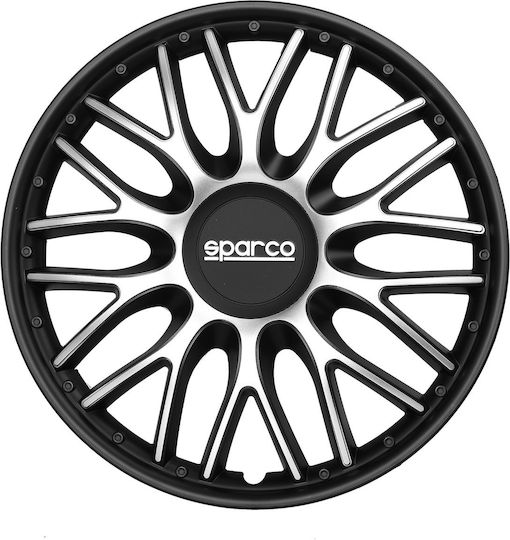Sparco Σετ Τάσια Αυτοκινήτου Roma 4τμχ 13" Μαύρο/Ασημί
