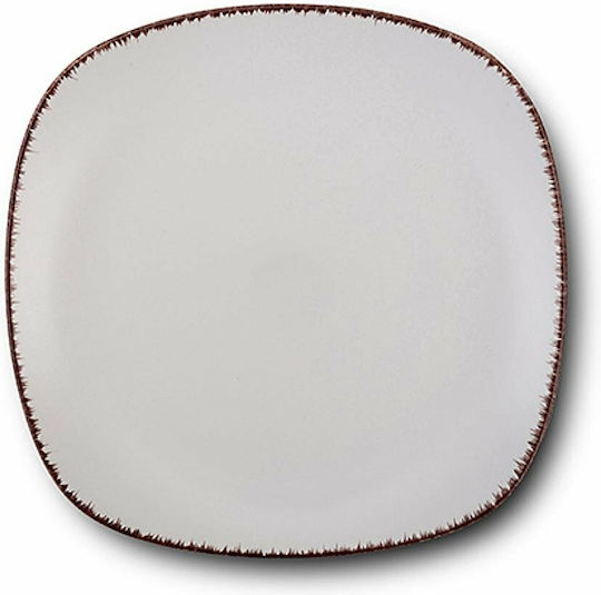 Nava White Sugar Teller Wüste Platz Keramik Weiß 19x19cm