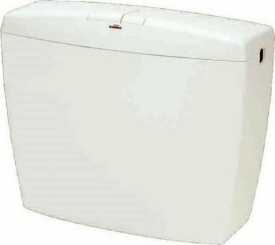 Kariba 2008 Duo Wall Mounted Plastic High Pressure Rectangular Toilet Flush Tank White