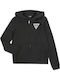 Guess Girls Hooded Sweatshirt with Zipper Black