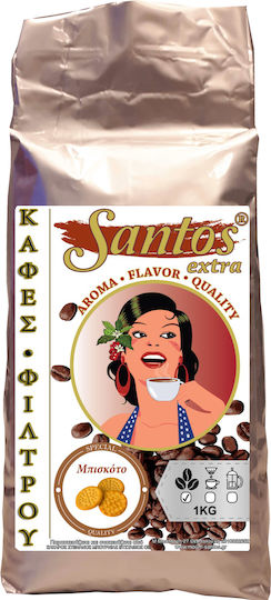 Santos Extra Филтърно Кафе Бисквита Бисквитки на Зърна 1kg