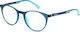 Marasil Kindlich Kunststoff Brillenrahmen mit Clip On Blau MR561 C1