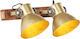 vidaXL Industrial Wall Lamp with E27 Bronze 45x25cm