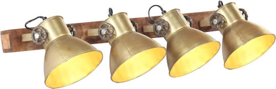 vidaXL Industrial Wall Lamp with E27 Bronze 90x25cm