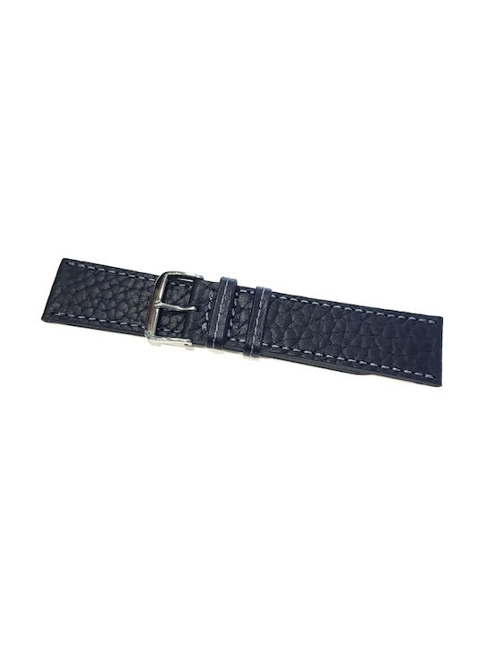 Tzevelion Leather Strap Black 22mm