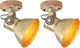vidaXL Single Spot with Socket E27 in Bronze Color