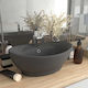 vidaXL Vessel Sink Ceramic 58.5x39x21cm Gray