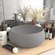 vidaXL Aufsatzwaschbecken Keramik 40x40x15cm Gray