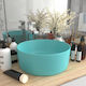 vidaXL Vessel Sink Ceramic 40x40x15cm Green