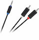 Cabletech Cablu 3,5 mm de sex masculin - RCA de sex masculin Negru 3m (DM-3952-3)