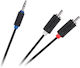 Cabletech Καλώδιο Ήχου 3.5mm male - RCA male Μαύρο 3m DM-3952-3