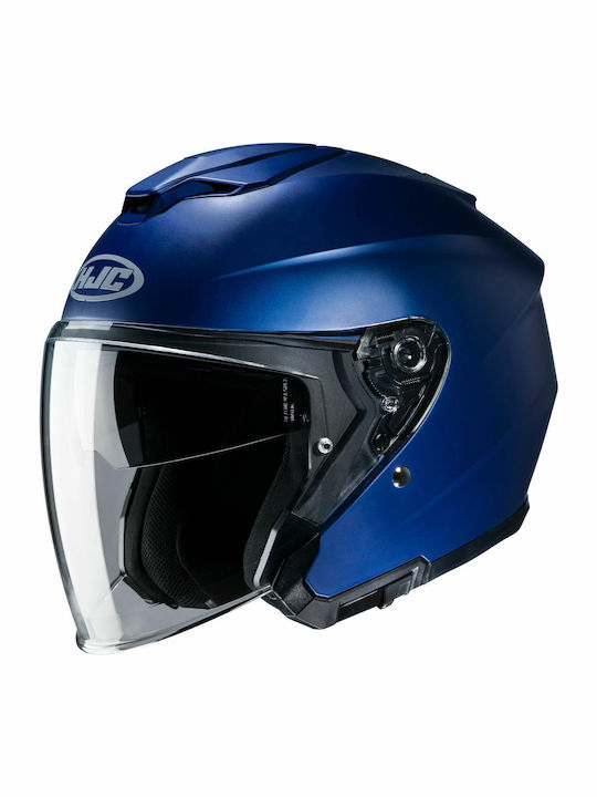 HJC i30 Solid Jet Helmet with Sun Visor 1450gr Semi Flat Metallic Blue KR5187