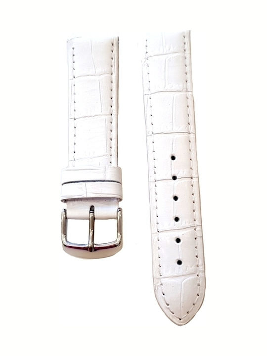 Tzevelion Leather Strap White 20mm