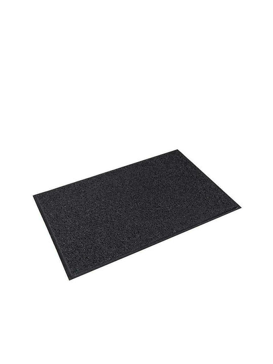 Newplan Fußmatte Teppich mit rutschfester Unterlage Spaghetti D.Grey 90x120cm Dicke 15mm 2-36-15PVC90120DGREY